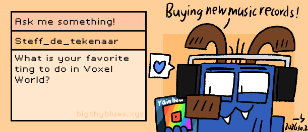 Illustration for: What is your favorite thing to do in Voxel World?