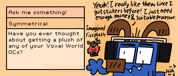Illustration for: Have you ever thought about getting a plush of any of your Voxel World OCs?