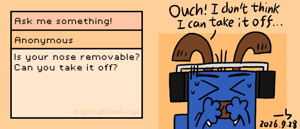 Illustration for: Is your nose removable? Can you take it off?